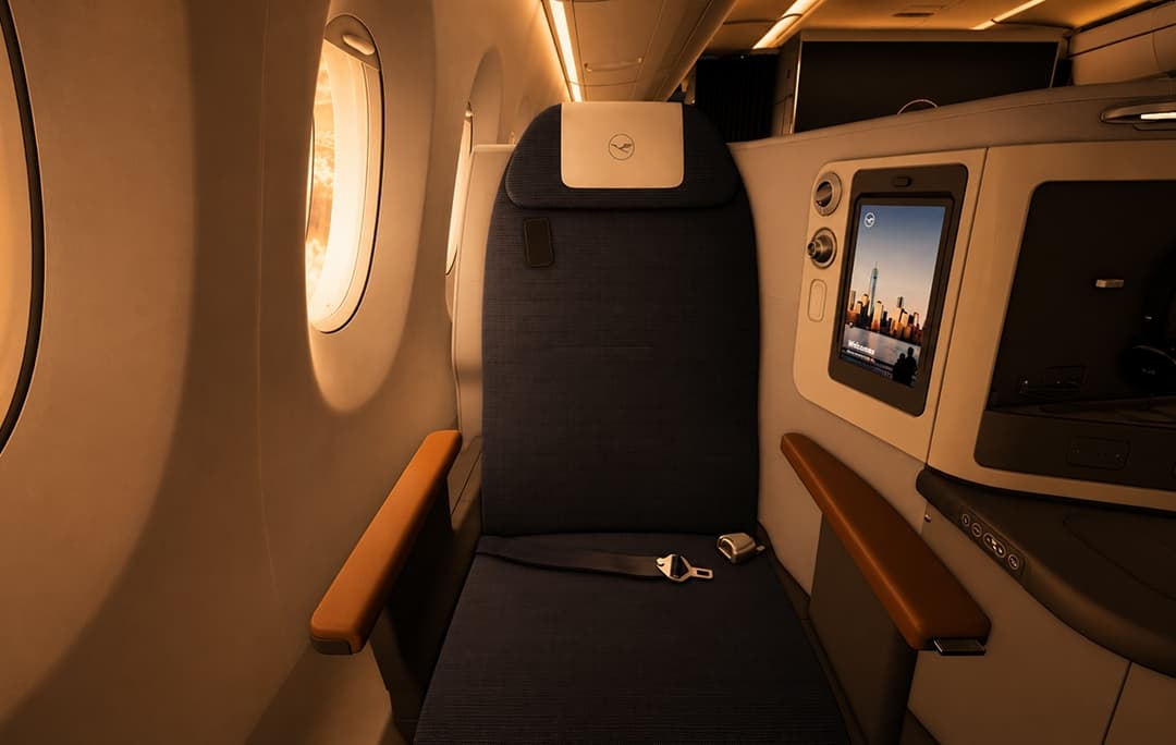 Fensterplatz in der Business Class